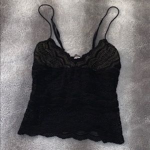 Cosabella black lace tank top